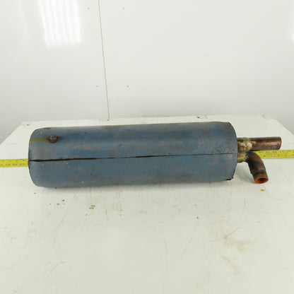 2-1/2 Gallon Steel Storage Oil Tank 1-1/2" Sweat Copper Ports