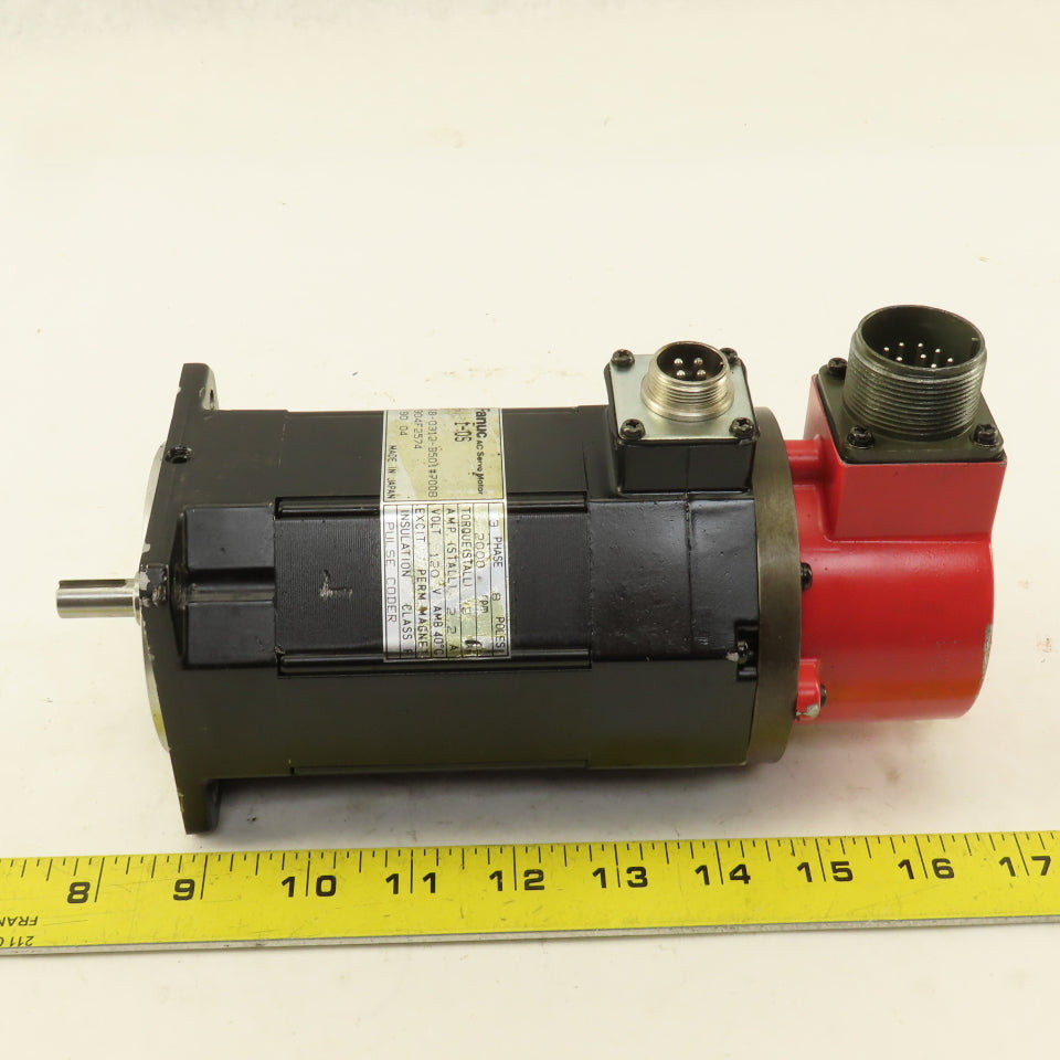 GE Fanuc A06B-0312-B501 120V 3Ph 2000RPM AC Servo Motor