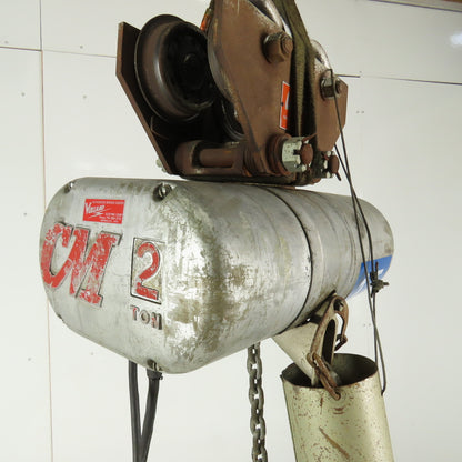 Cm Lodestar Model R Electric Chain Hoist 2 Ton 8FPM 28' Lift 208-230/460V 3Ph