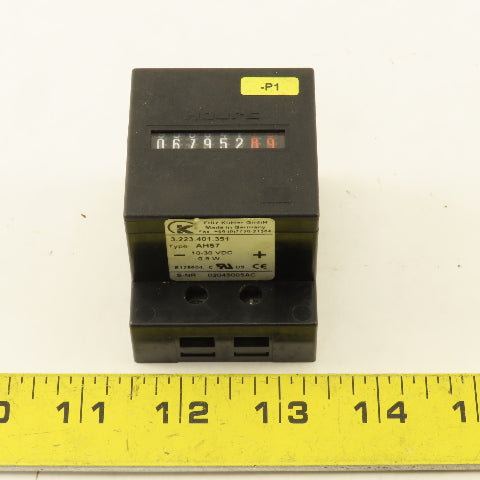 Fritz Kubler 3.223.401.351 Hour Meter 10-30VDC Type AH57
