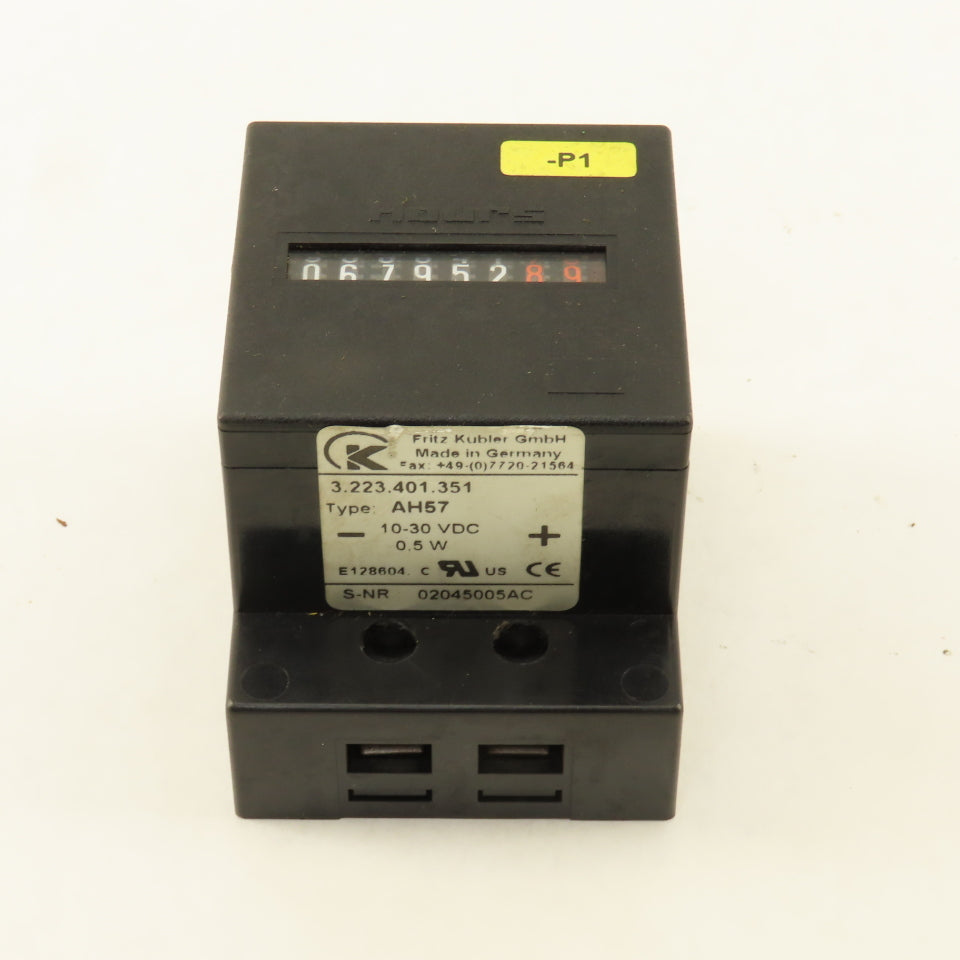 Fritz Kubler 3.223.401.351 Hour Meter 10-30VDC Type AH57