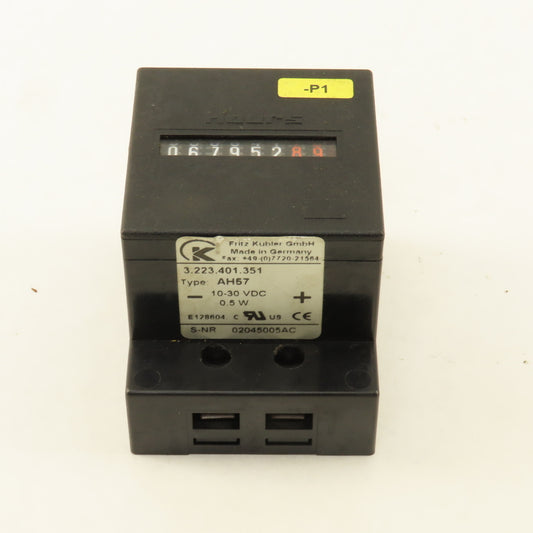 Fritz Kubler 3.223.401.351 Hour Meter 10-30VDC Type AH57