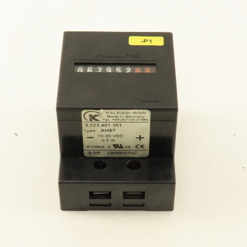 Fritz Kubler 3.223.401.351 Hour Meter 10-30VDC Type AH57