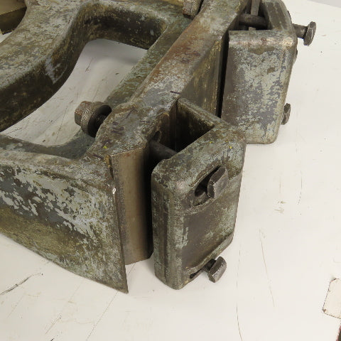 Vintage Cast Iron 3 Point Engine Lathe Steady Rest 15" Bore Swing Top