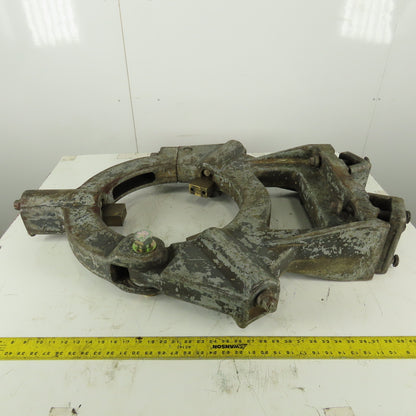 Vintage Cast Iron 3 Point Engine Lathe Steady Rest 15" Bore Swing Top