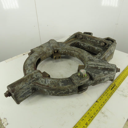 Vintage Cast Iron 3 Point Engine Lathe Steady Rest 15" Bore Swing Top