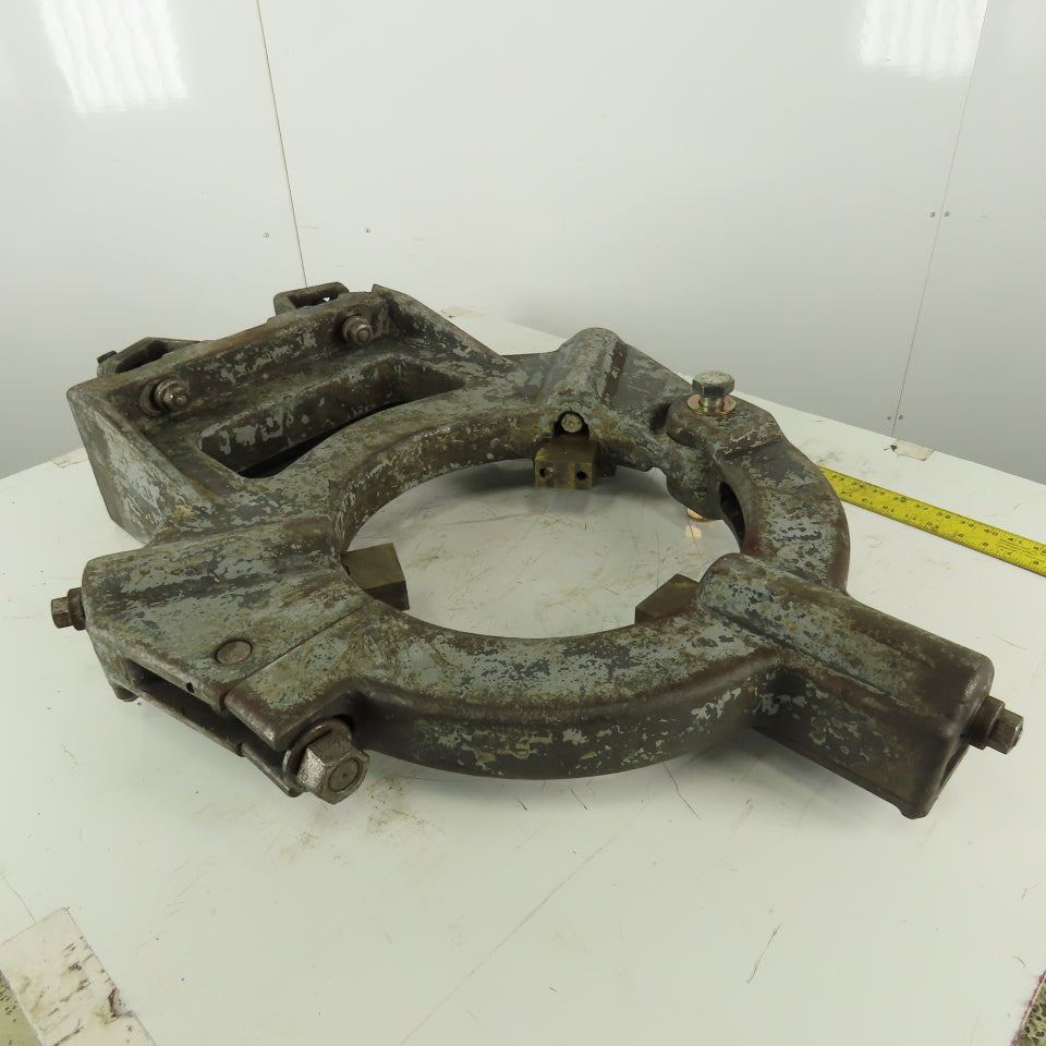Vintage Cast Iron 3 Point Engine Lathe Steady Rest 15" Bore Swing Top