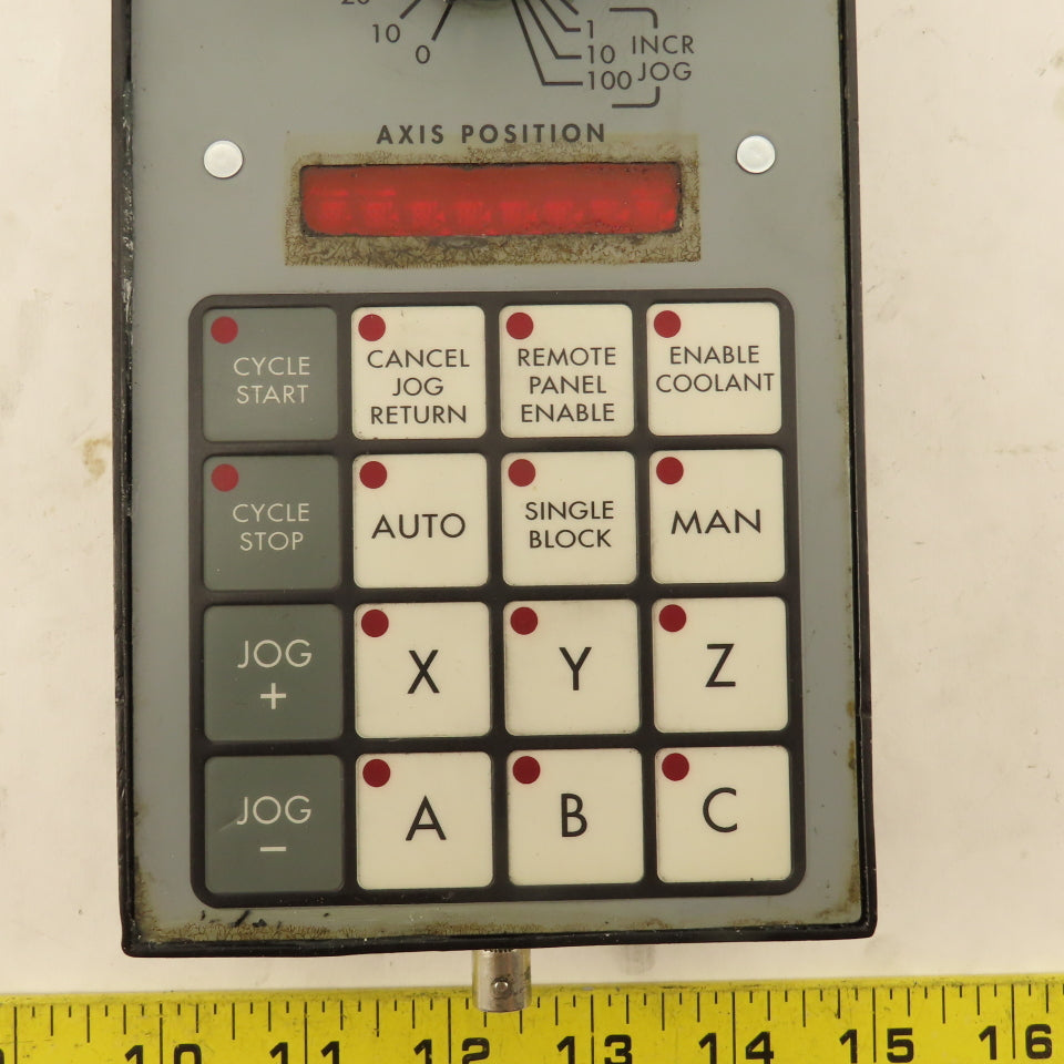 Kearney & Trecker Machine Manual Axis Jog Teach Pendant With Cable