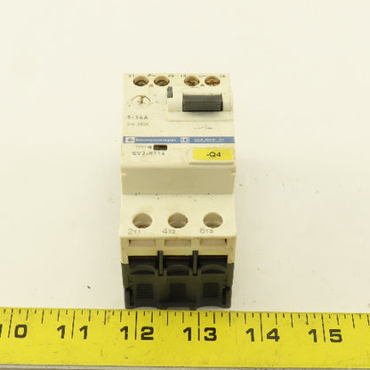 Telemecanique GV2-RT16 600V 3Ph 10Hp MAX Manual Motor Starter 9-14A Trip 3 Pole