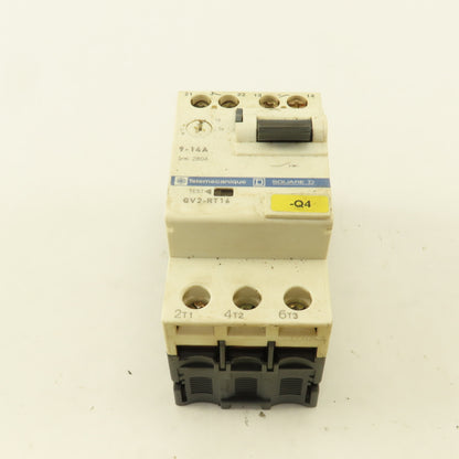 Telemecanique GV2-RT16 600V 3Ph 10Hp MAX Manual Motor Starter 9-14A Trip 3 Pole