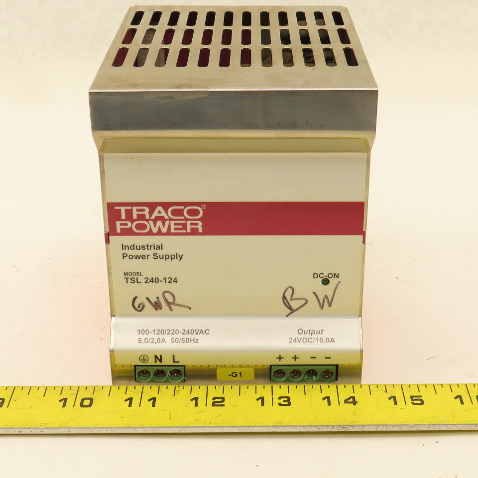 Traco Power TSL 240-124 Industrial Power Supply In 100-120/220-240 Out 24VDC/10A