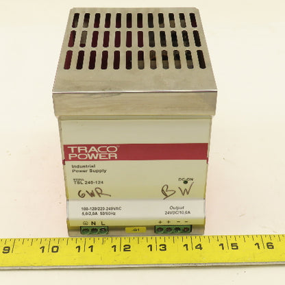 Traco Power TSL 240-124 Industrial Power Supply In 100-120/220-240 Out 24VDC/10A