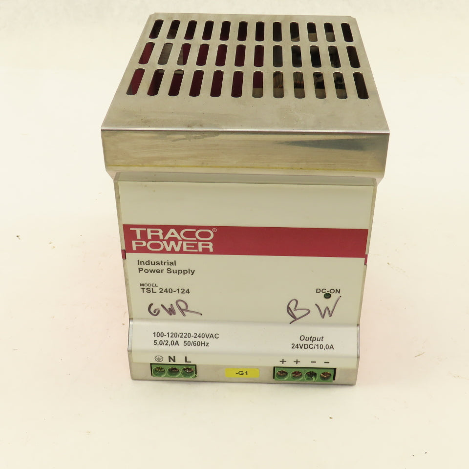Traco Power TSL 240-124 Industrial Power Supply In 100-120/220-240 Out 24VDC/10A