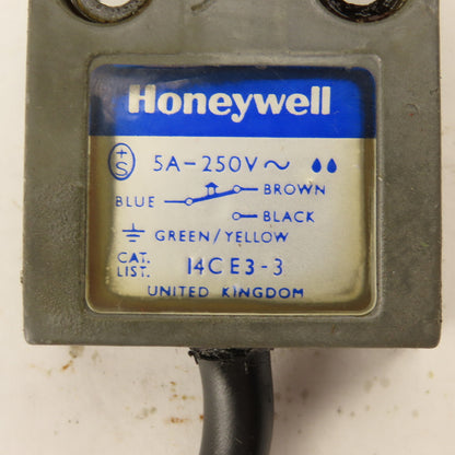 Honeywell 14CE3-3 5A 250V Roller Plunger Limit Switch