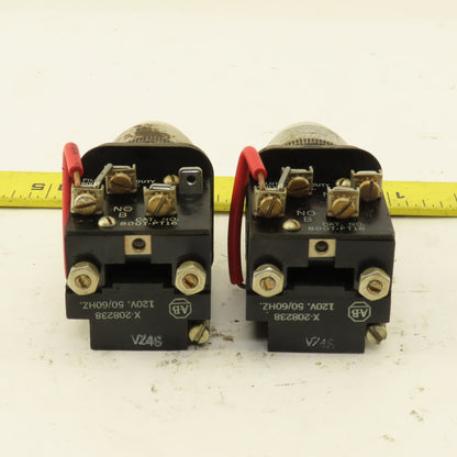 Allen Bradley 800T-PT16 600V Push Button Illuminated White Lot Of 2