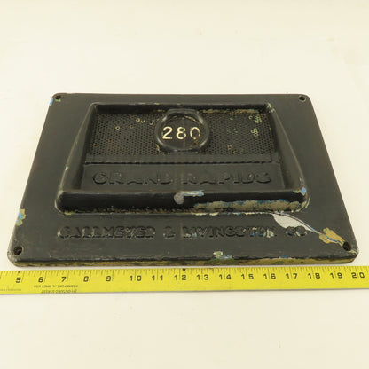 Gallmeyer & Livingston Model 280 Surface Grinder Name Plate Door Cover