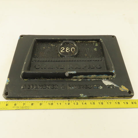 Gallmeyer & Livingston Model 280 Surface Grinder Name Plate Door Cover