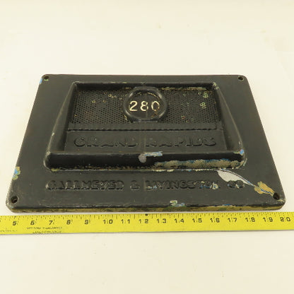 Gallmeyer & Livingston Model 280 Surface Grinder Name Plate Door Cover