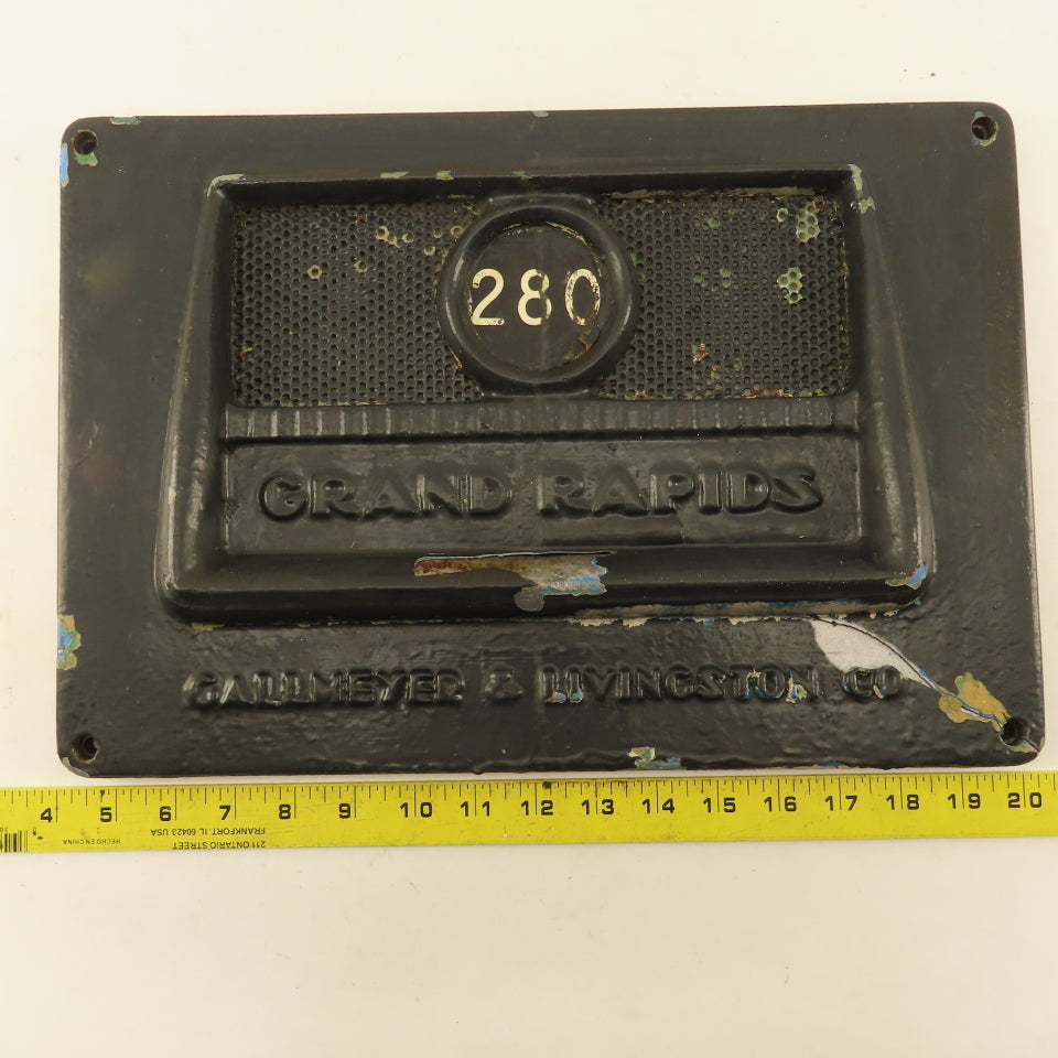 Gallmeyer & Livingston Model 280 Surface Grinder Name Plate Door Cover