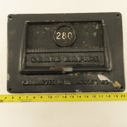 Gallmeyer & Livingston Model 280 Surface Grinder Name Plate Door Cover