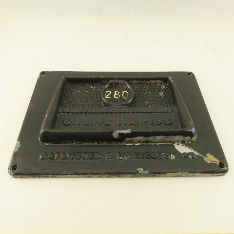 Gallmeyer & Livingston Model 280 Surface Grinder Name Plate Door Cover