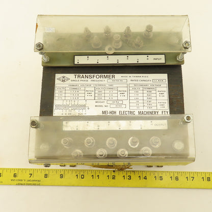 Mei-Hoh Model 8240 190-550V Pri 1.1kVa 100/30V Sec. Multitap 1Ph Transformer