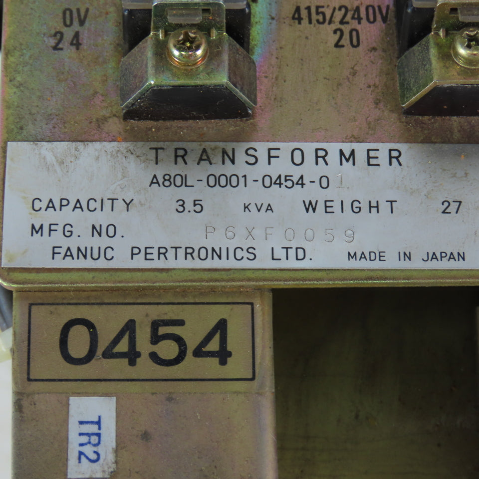 Fanuc A80L-0001-0454-0 0-550V Pri 3.5kVa 0/18-185V Sec. Multitap Transformer