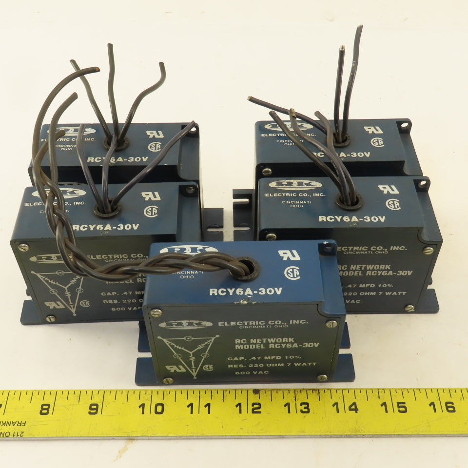 R K Electric RCY6A-30V 600VAC RC Network Filter Lot Of 5
