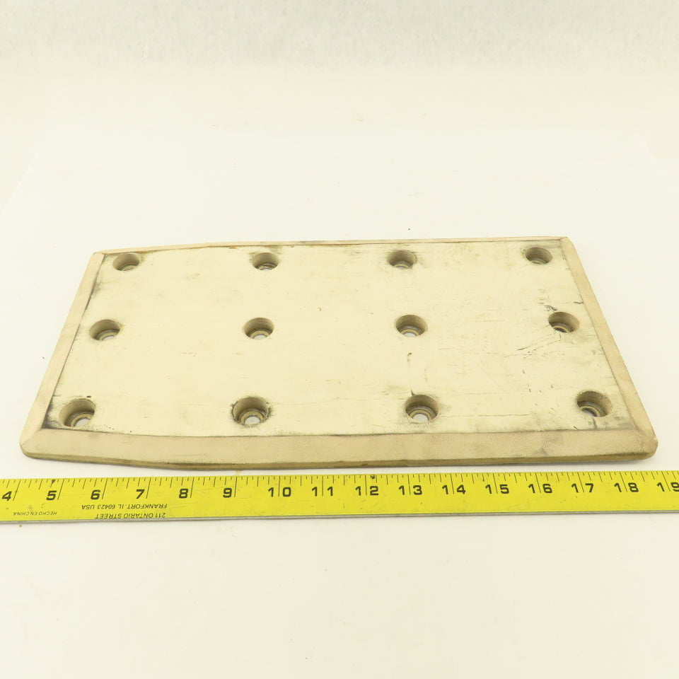 Cascade 356629 60F White Rubber Bolt On Contact Pad Paper Roll Clamp