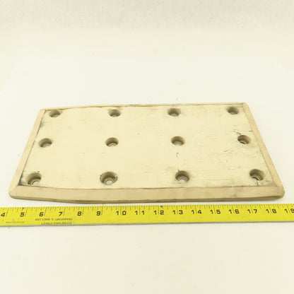 Cascade 356629 60F White Rubber Bolt On Contact Pad Paper Roll Clamp