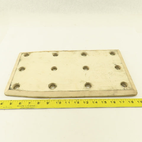 Cascade 356629 60F White Rubber Bolt On Contact Pad Paper Roll Clamp