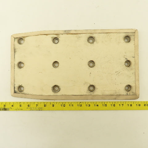Cascade 356629 60F White Rubber Bolt On Contact Pad Paper Roll Clamp