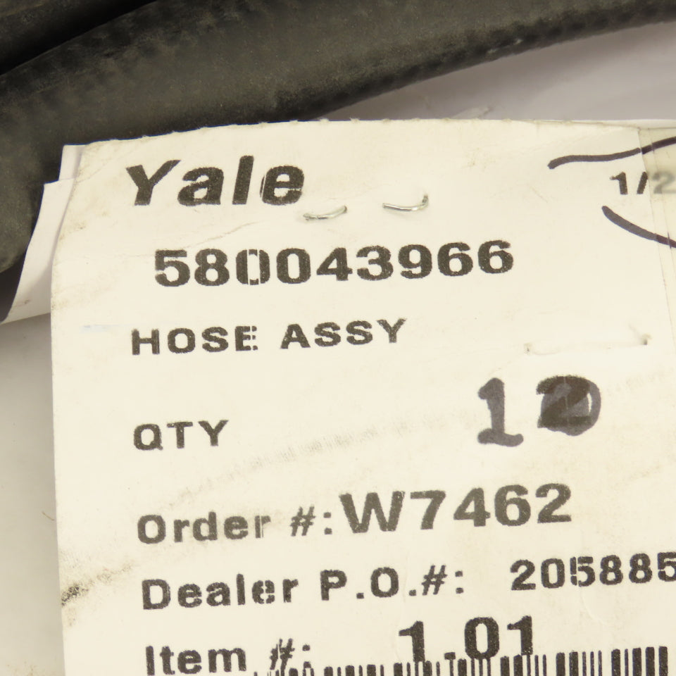 Yale 580043966 3/8" Hydraulic Hose 3/8" JIC Male Swivel Female 19' OAL