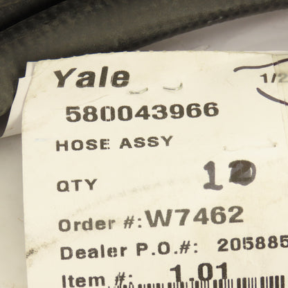 Yale 580043966 3/8" Hydraulic Hose 3/8" JIC Male Swivel Female 19' OAL