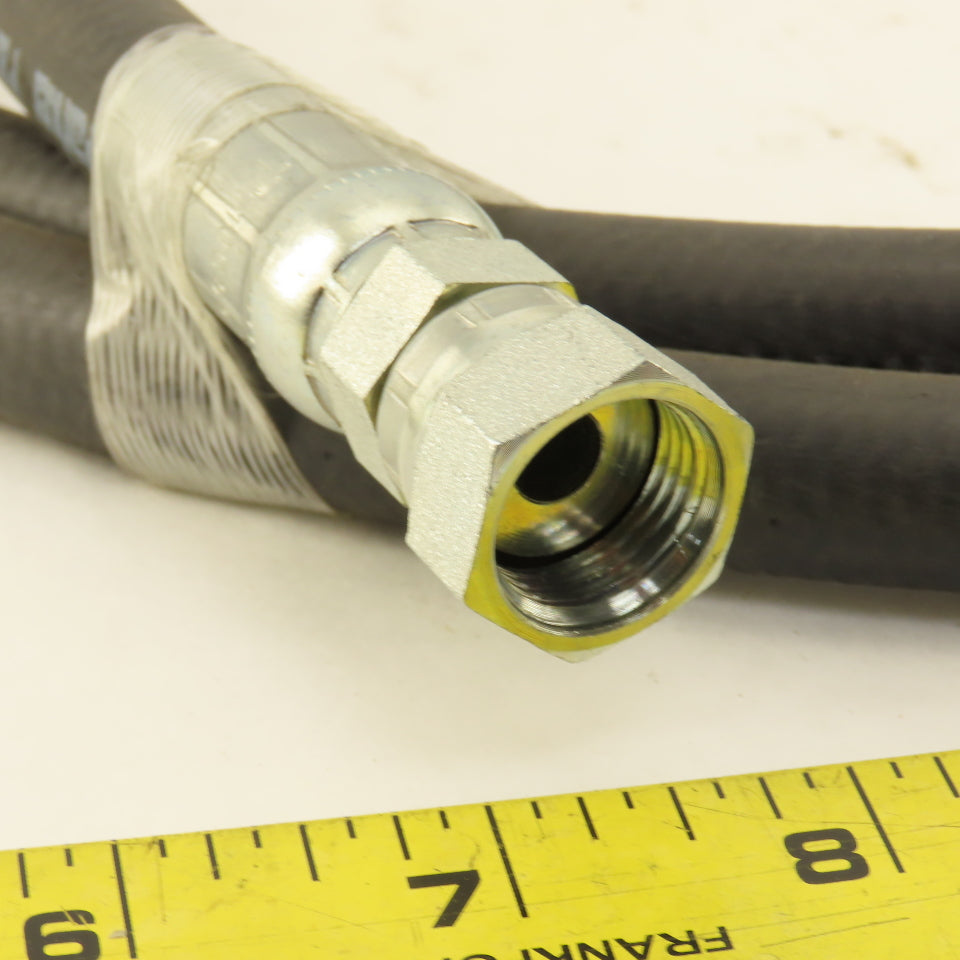 Yale 580081927 3/8" Hydraulic Hose 3/8" ORFS O-Ring Flat Face Male Female 10'