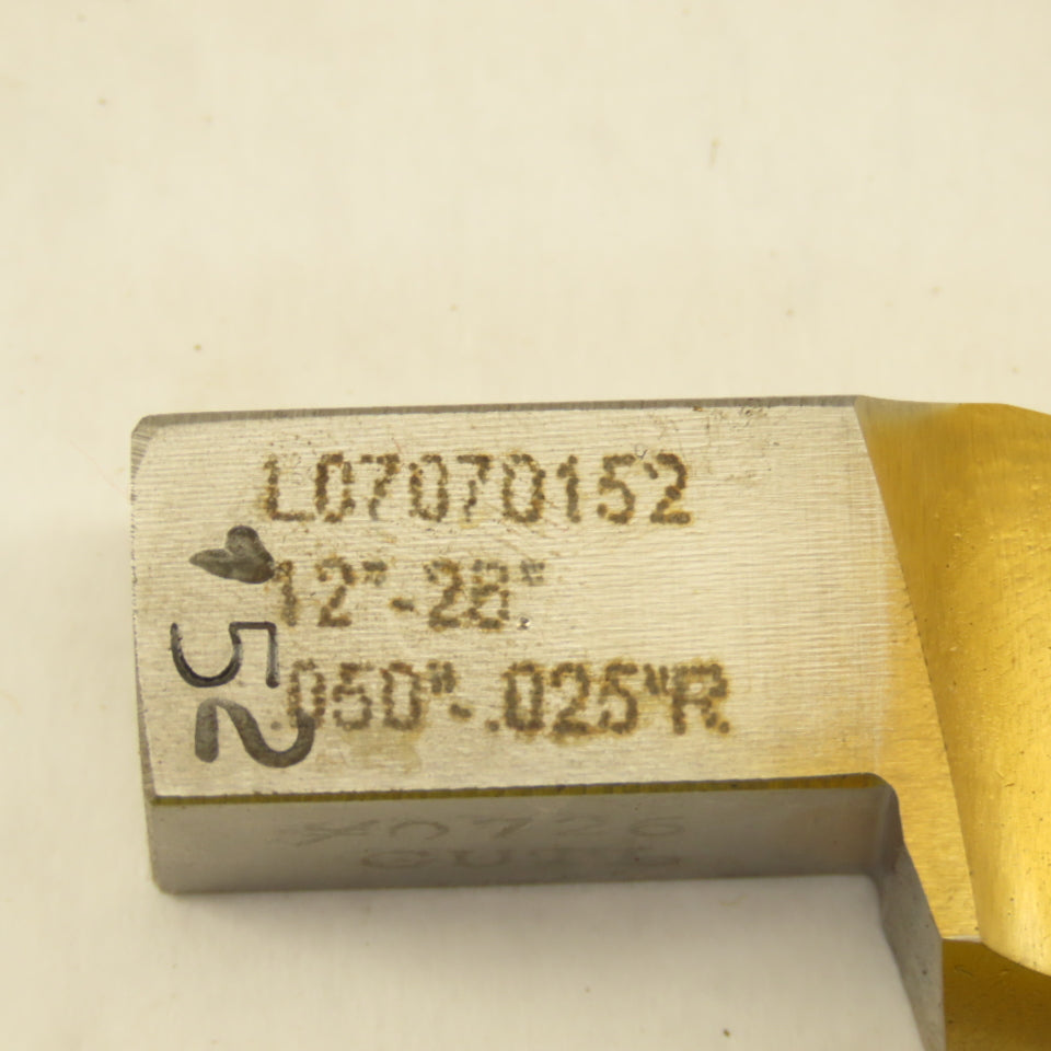 Gleason L07070152 Right Hand Cutting Blades 12°-26° 0.050" PW 0.025"R Wb Lot/23