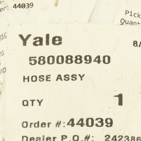 Yale 580088940 3/8" Hydraulic Hose 1/2" ORFS O-Ring Flat Face Male 3/8" ORFS 11'