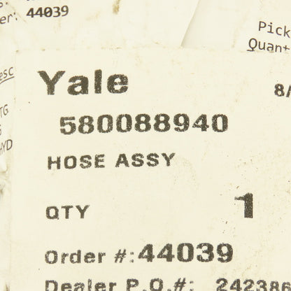 Yale 580088940 3/8" Hydraulic Hose 1/2" ORFS O-Ring Flat Face Male 3/8" ORFS 11'