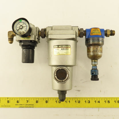 SMC AM250 AR2500 Airline Filter Regulator Mist Separator 3/8"-1/2"