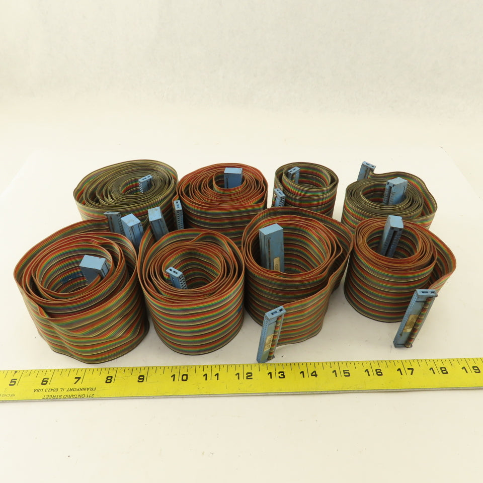 Houdaille Strippit HECC 80 Ribbon Cable Assortment From Machine Cabinet Lot Of 8