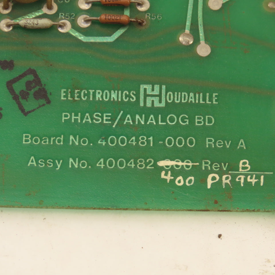 Houdaille 400482-400 PR941 Rev B Phase Analog Circuit Board