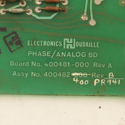 Houdaille 400482-400 PR941 Rev B Phase Analog Circuit Board