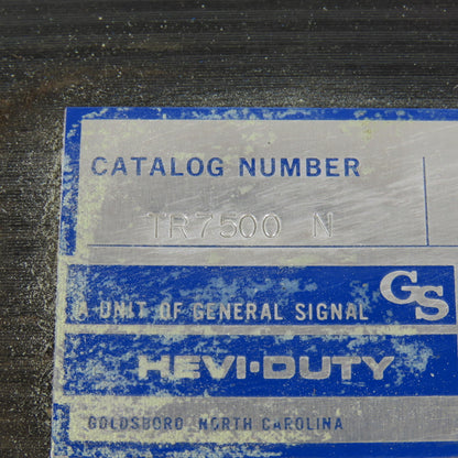 Hevi-Duty TR7500 N 208-600V Pri 7.5kVa 85-130V Sec 50/60Hz Multi Tap Transformer