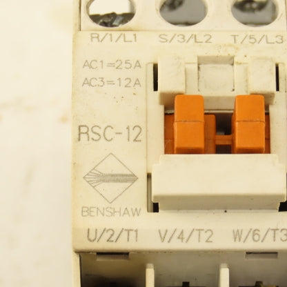 Benshaw RSC-12 Magnetic Contactor 600V 10Hp MAX 120V Coil
