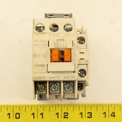 Benshaw RSC-12 Magnetic Contactor 600V 10Hp MAX 120V Coil
