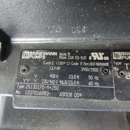 Brinkman TGL804S430+001 13.4Hp Quick Suctioning Vertical Immersion Pump 230/460V