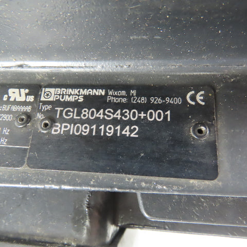 Brinkman TGL804S430+001 13.4Hp Quick Suctioning Vertical Immersion Pump 230/460V