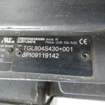 Brinkman TGL804S430+001 13.4Hp Quick Suctioning Vertical Immersion Pump 230/460V