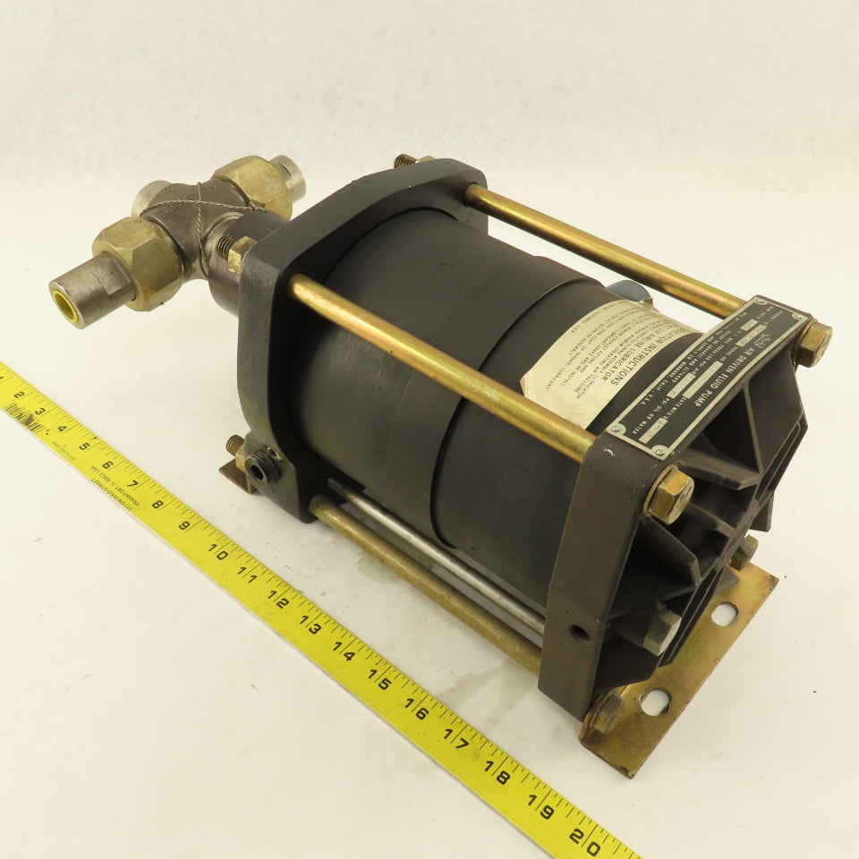 Haskel DSTV-72 72:1 Ratio Air Driven Liquid Pump 1/2" NPT 11,000 PSI Discharge