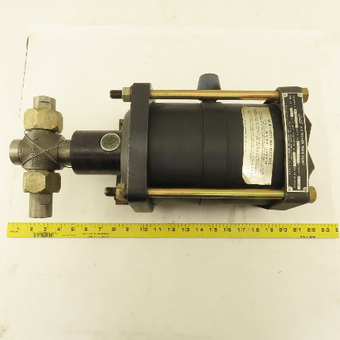 Haskel DSTV-72 72:1 Ratio Air Driven Liquid Pump 1/2" NPT 11,000 PSI Discharge